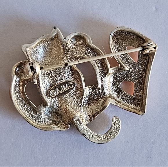 Vintage AJMC Halloween Cat Enamel Pin - Picture 4 of 9